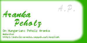 aranka peholz business card